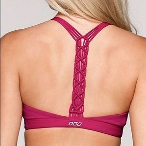 Lorna Jane Pink Raspberry Yoga Sports Bra M